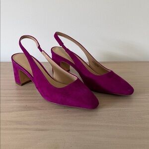 Ann Taylor Magenta Slingback Heels